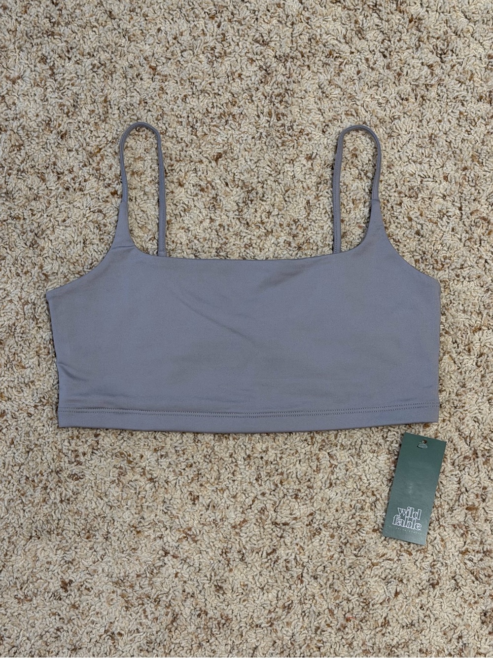 Wild Fable Women's Gray Cropped Spaghetti-Strap Tiny Tank Top. Size S. NWT!